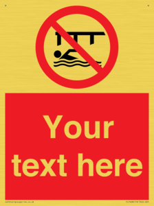 Custom Do not swim in the vicinity of piers